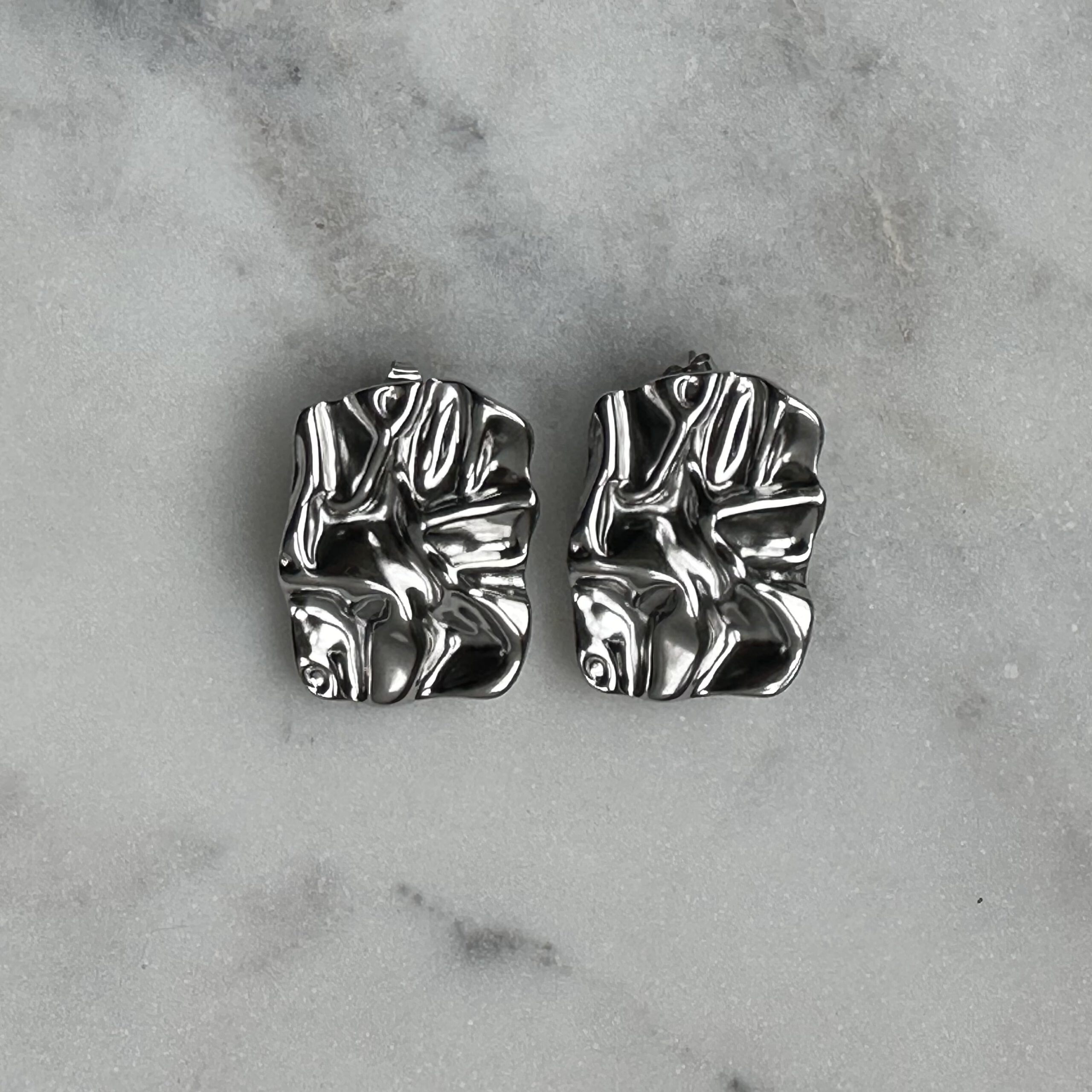 Paper Earrings Silver