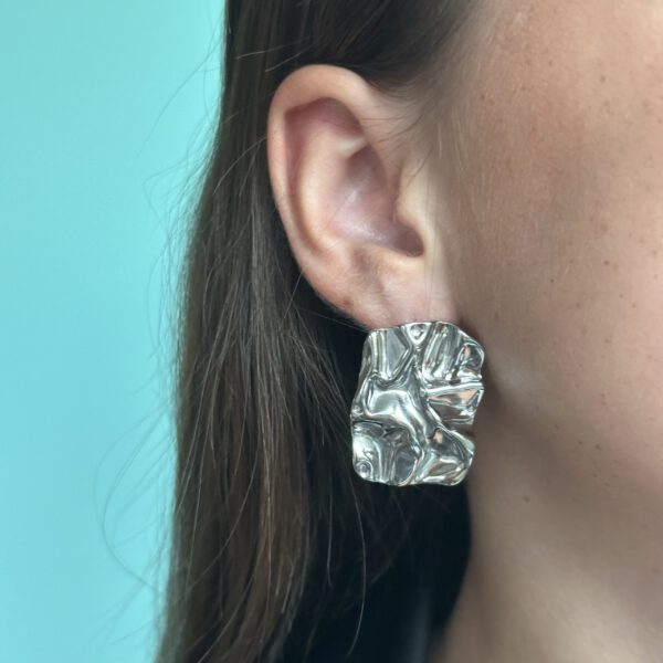 PAPER EARRINGS SILVER