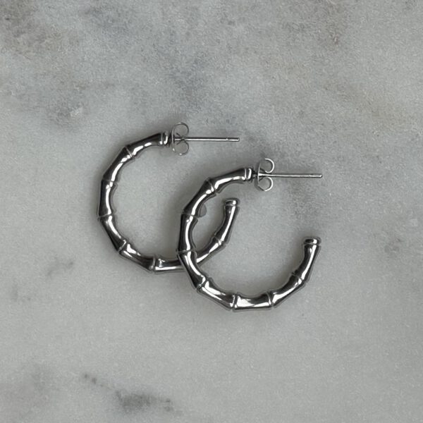 BAMBOO EARRINGS SILVER